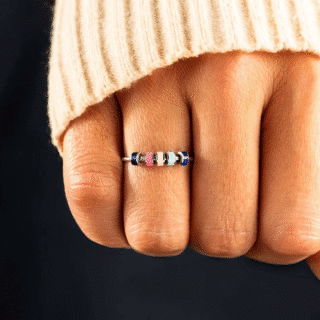 Bague anti stress pour femme argent