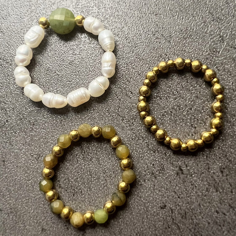 Lot De 10 Bagues Anti-stress à Perles Coulissantes – Réglables, En Cuivre Doré Et Argenté, Pour Soulager Anxiété Et Stress