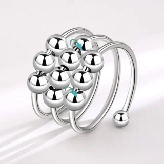 Bague bille anti stress dorée