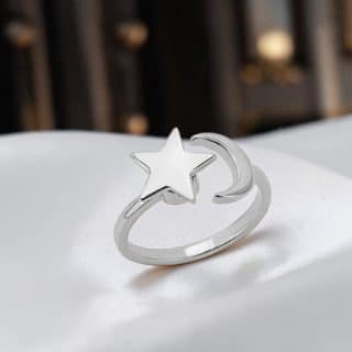 Bague anti-stress avec pendentif etoile